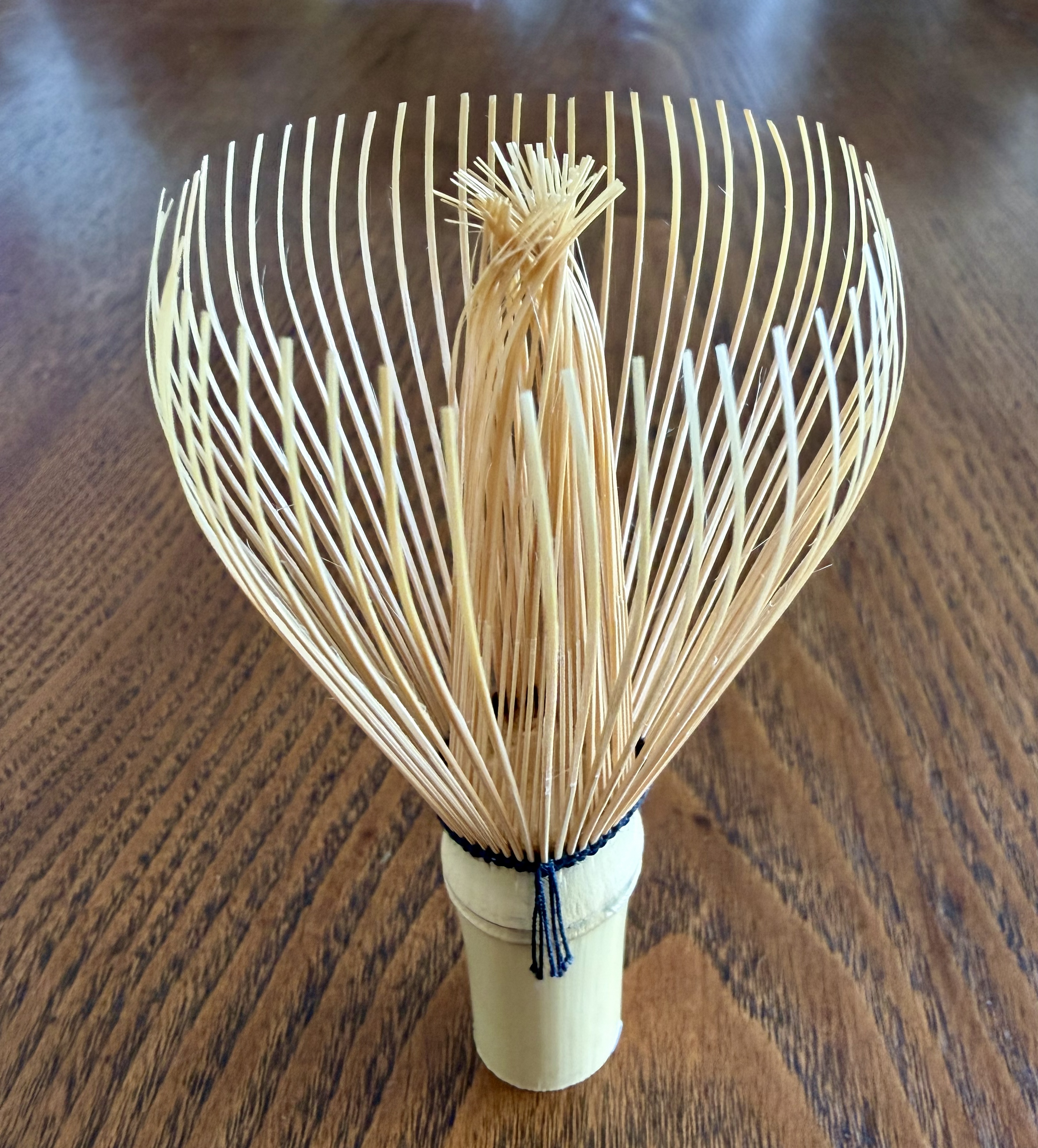 Chasen. A tea whisk made from a single piece of bamboo, with tines split using a small knife.></p>
<p>
Figure 2. Chasen. A tea whisk made from a single piece of bamboo, with tines split using a small knife. Image credit: Rebecca Corbett. </p>
<hr>
<p><img src=
